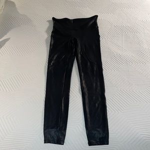 SPANX Black Faux Leather Leggings